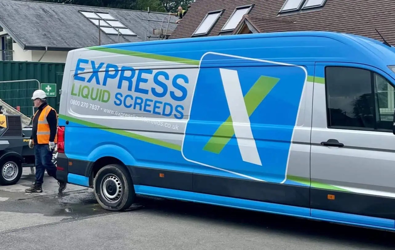 The Express Liquid Screeds installation team on site